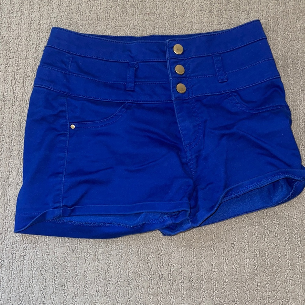 High waisted denim shorts